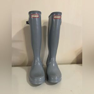 Sky blue hunter boots size 7